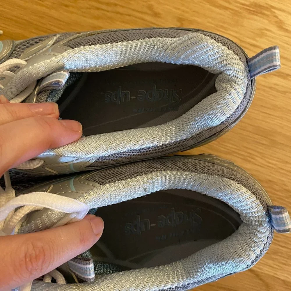 Sketchers Shape-Ups Y2K Blue/Silver Size 10